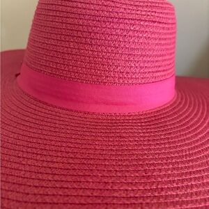Big hot pink fashionable hat